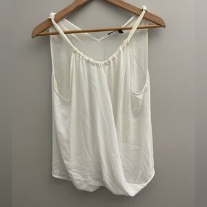 BCBG Maxazria XS flowy white tank top